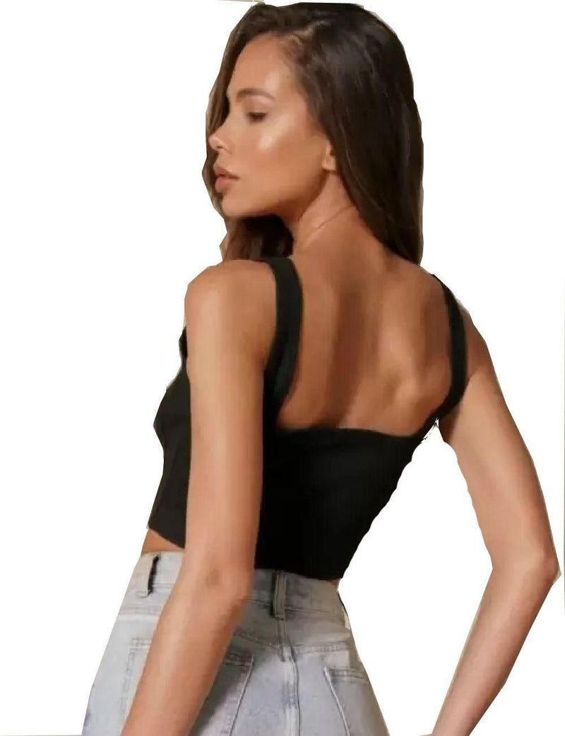 Clafoutis Pack Of 2 Square Neck Crop Top
