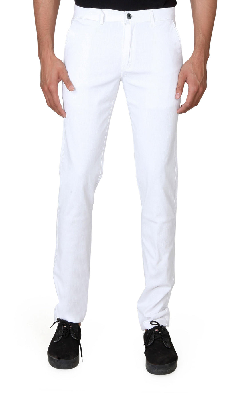 Cotton Solid Slim Fit Casual Trouser