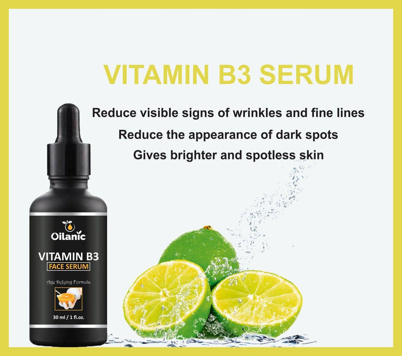 Oilanic 100%% Pure & Natural Vitamin B3 Serum - For Skin Whtening, Brightening & Anti Aging ( 30 Ml)