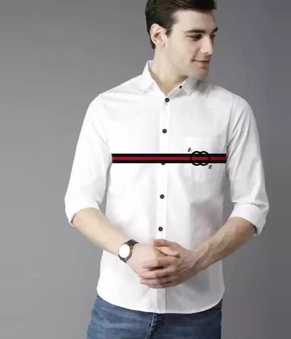 Cotton Printed Full Sleeves Slim Fit Mens Casual Shirt