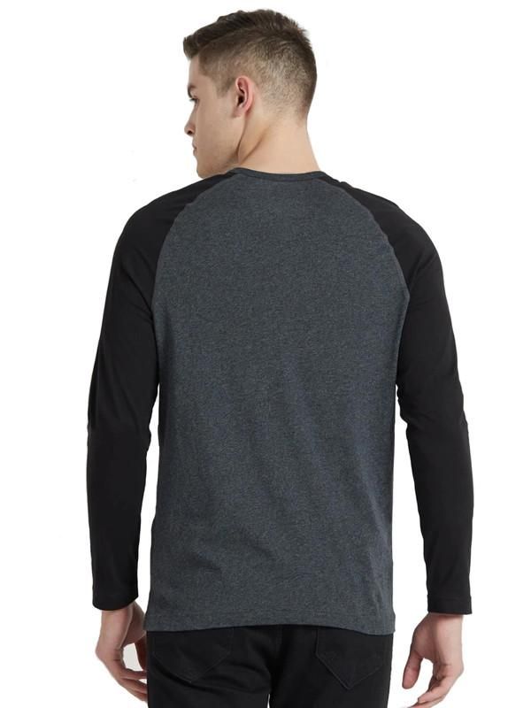 Cotton Solid Full Sleeves Henley Neck T-Shirt