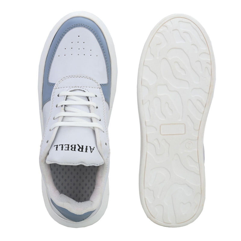 Airbell Grey Synthetic Leather Casual Sneakers for Men's