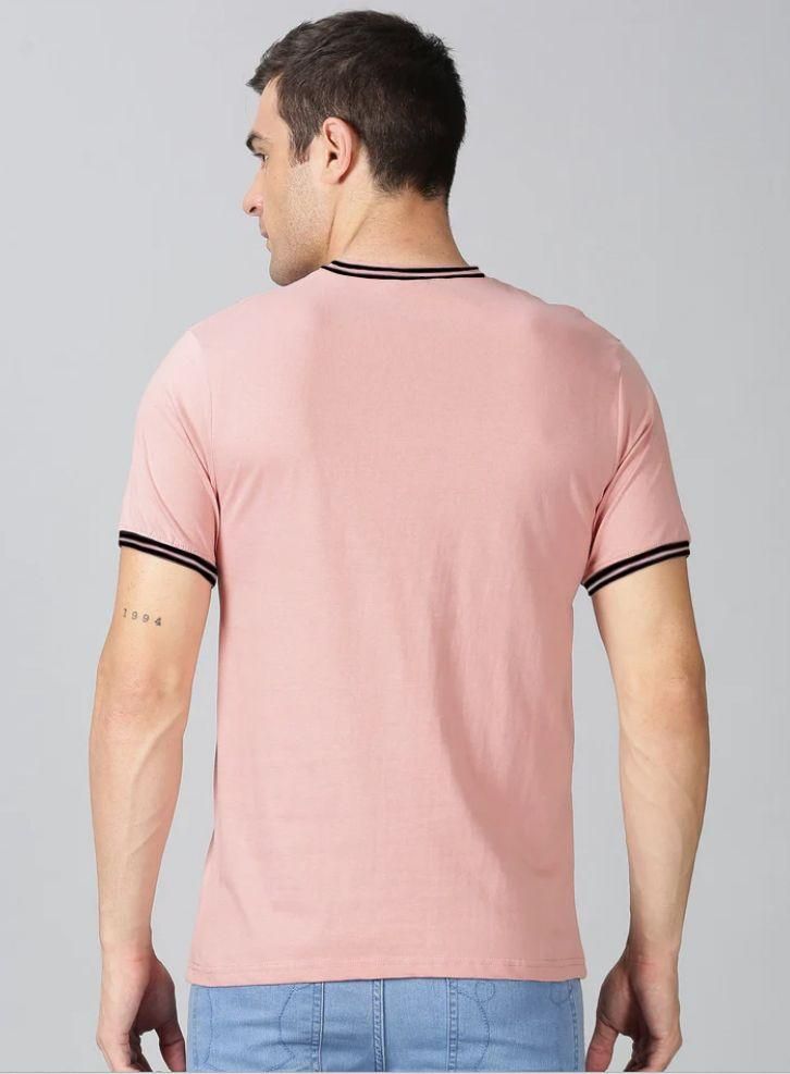 Cotton Blend Printed Half Sleeves Mens Round Neck T-Shirt