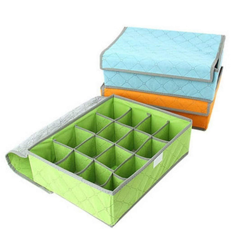 Cloth Organizer-16 Grid Bamboo Charcoal Storage Box