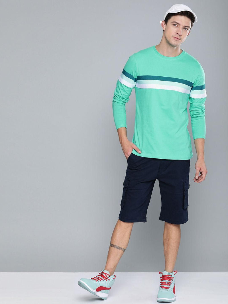 Cotton Color Block Full Sleeves T-Shirt