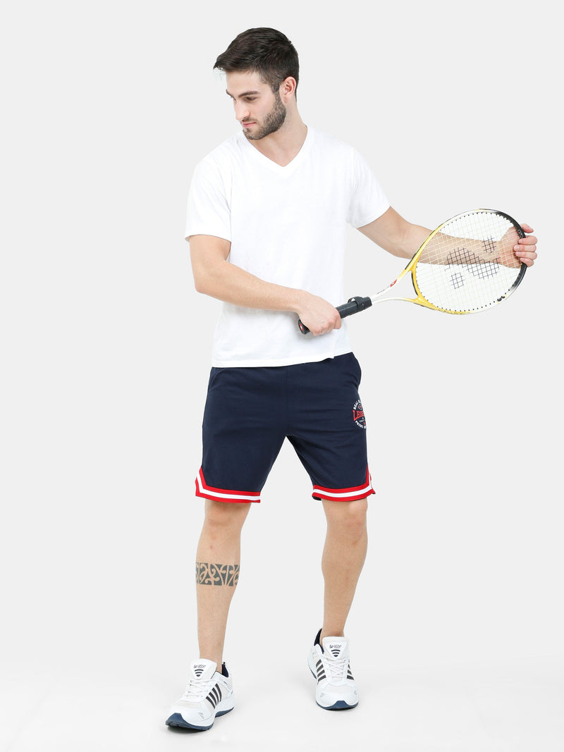 Cotton Blend Solid Regular Fit Mens Sport Shorts