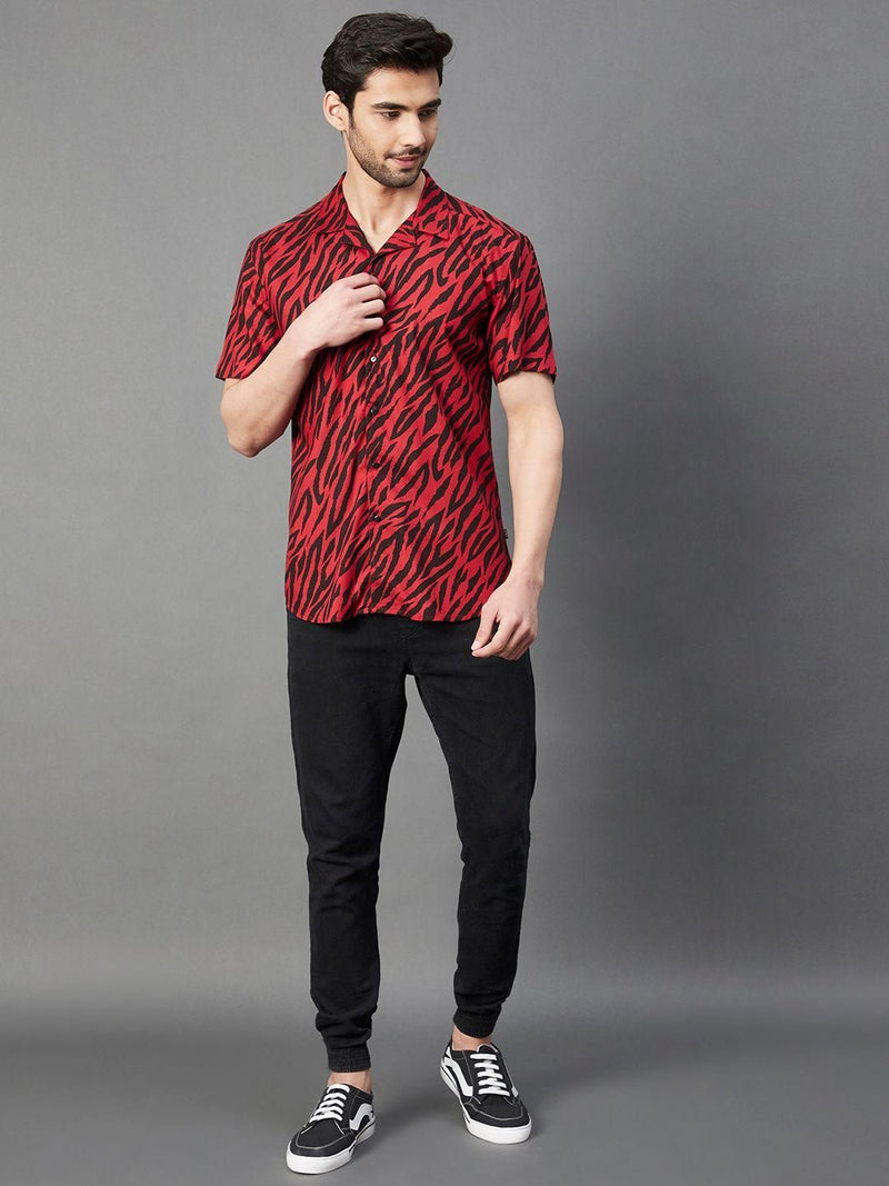 Rigo Rayon Printed Half Sleeves Regular Fit Mens Casual Shirt