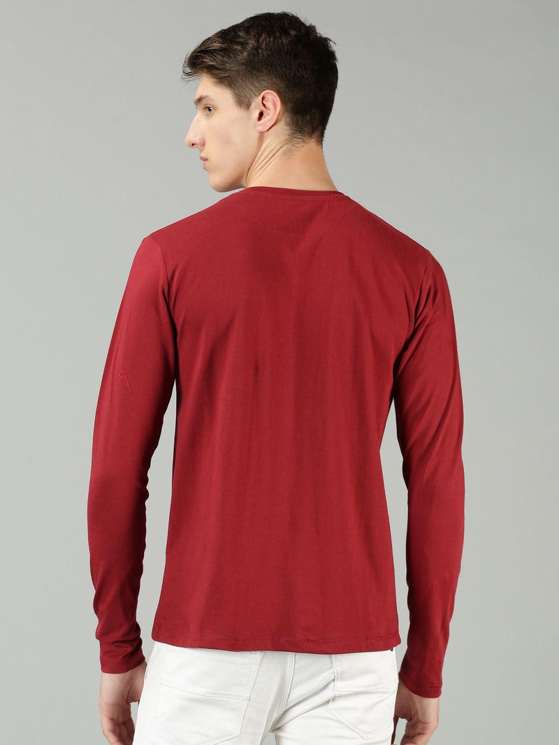 The Hollander Cotton Printed Full Sleeves Mens Round Neck T-Shirt