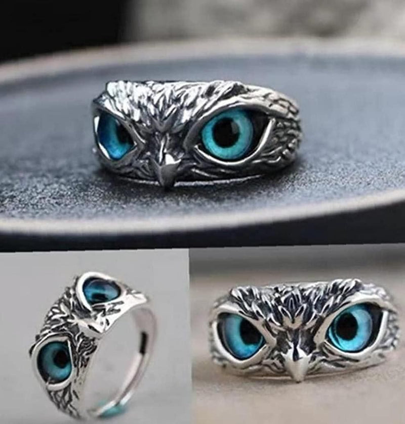 Attractive Silver Plated Owl Ring (pack Of 2)