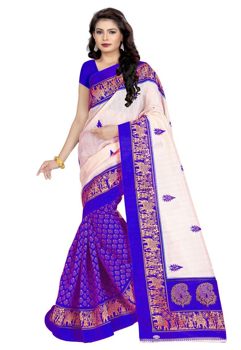 Glamorous Bhagalpuri Silk Printed Saree