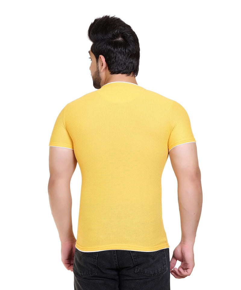 AZF Summer Casual & Outdoor Cotton Blend Popcorn T-shirt for Men's