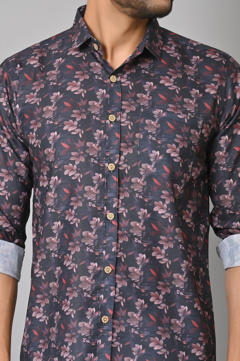 Gasperity Cotton Printed Full Sleeves Mens Casual Shirt