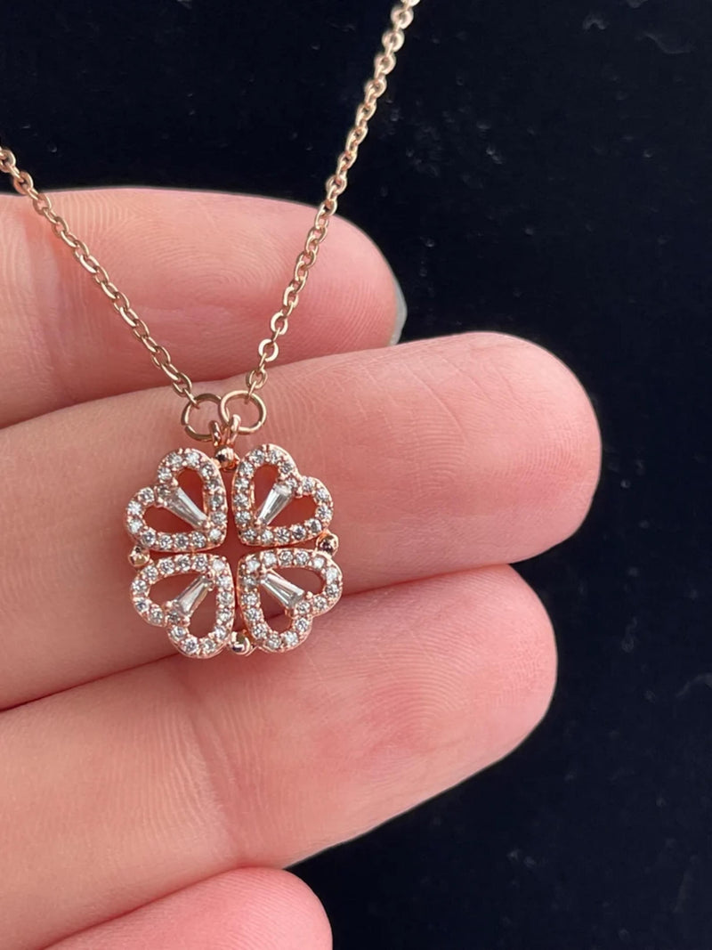 Preloved Tiffany & Co. Paloma Picasso Diamond Clover Loving Heart Necklace