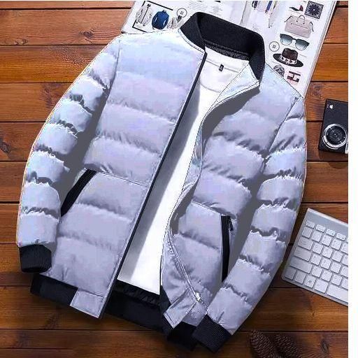 Men's Solid Puffer Jackets