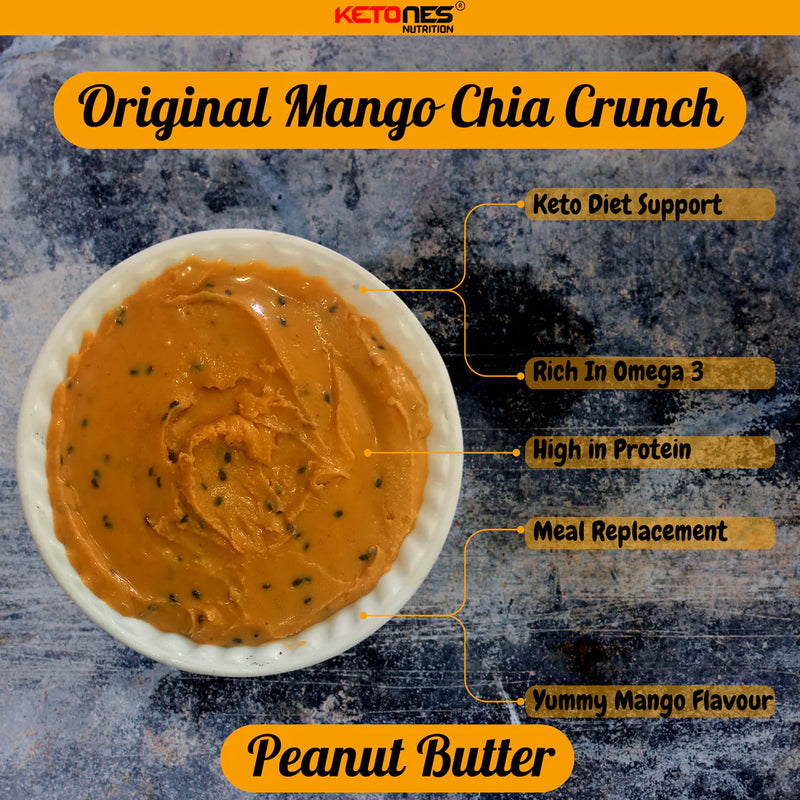 Ketones Nutrition's Mango Chia Crunch Flavor Peanut Butter
