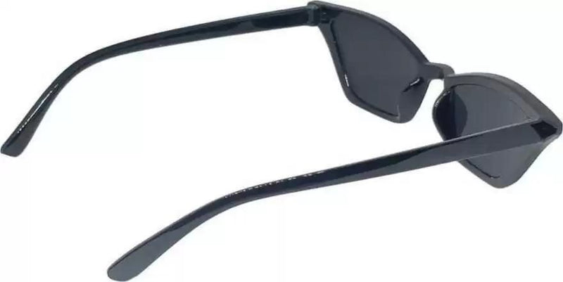 UV Protection Cat-eye Sunglasses (52) (For Women, Black)