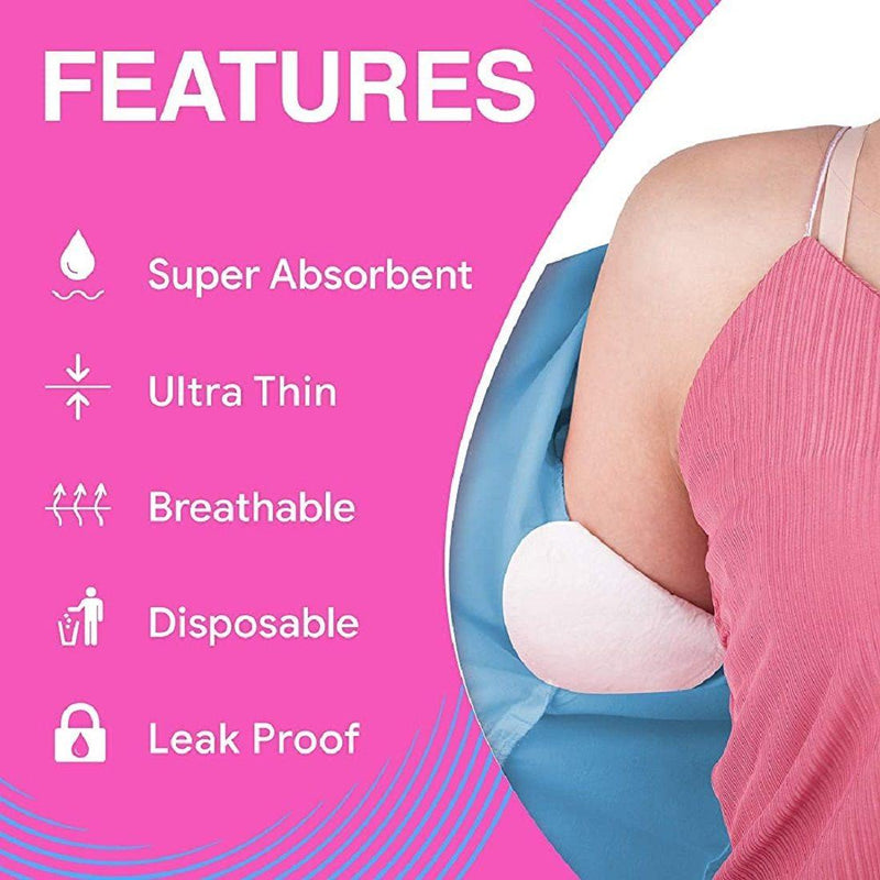 Sweat Pads Disposable Highly Absorbent Sweat Pads Cotton Anti Allergic, Anti Bacteria, Anti Smell For Men And Women (pack Of 10)