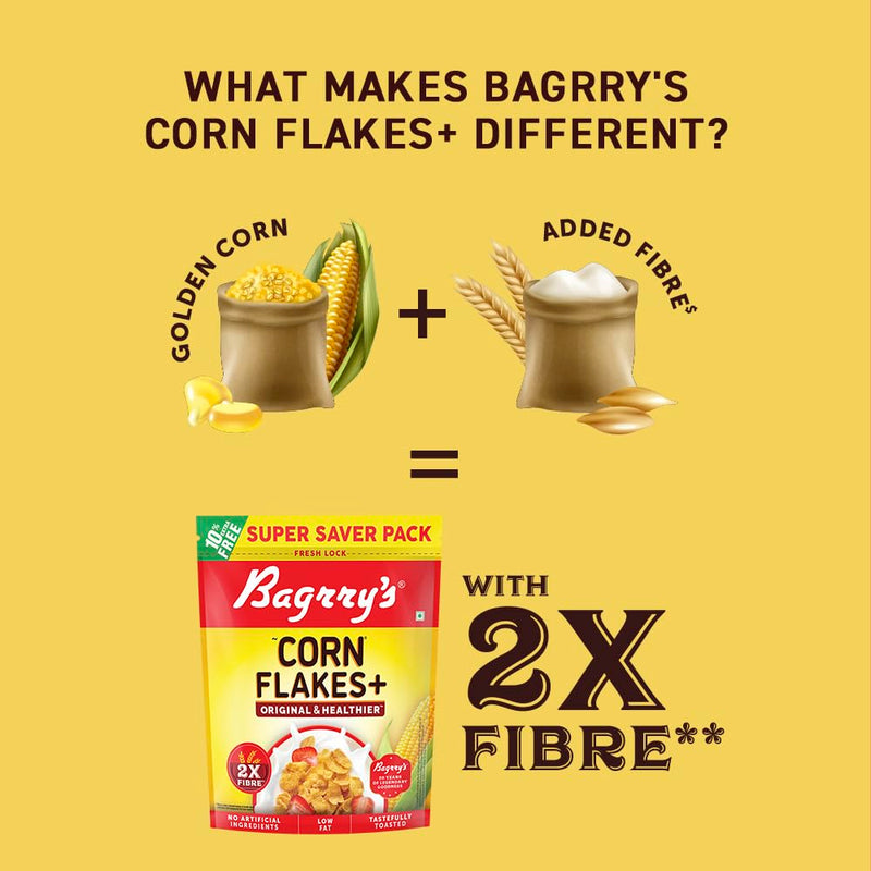 Bagrrys Corn Flakes, 800g (with Extra 80g)