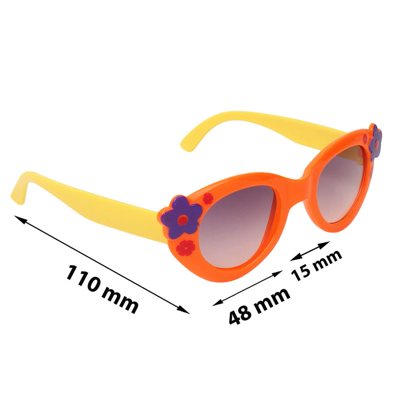 AMOUR Flower Design Cat Eye Sunglasses for kids (Age 4-7)