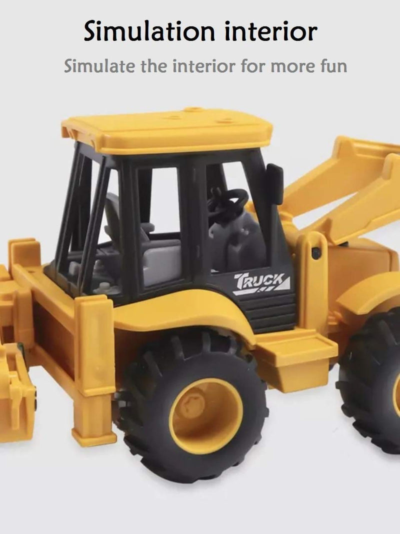 PRIME DEALS 2 In 1 Bulldozer And Excavator Construction Toy Vehicle - Yellow (Bulldozer And Excavator), Kid