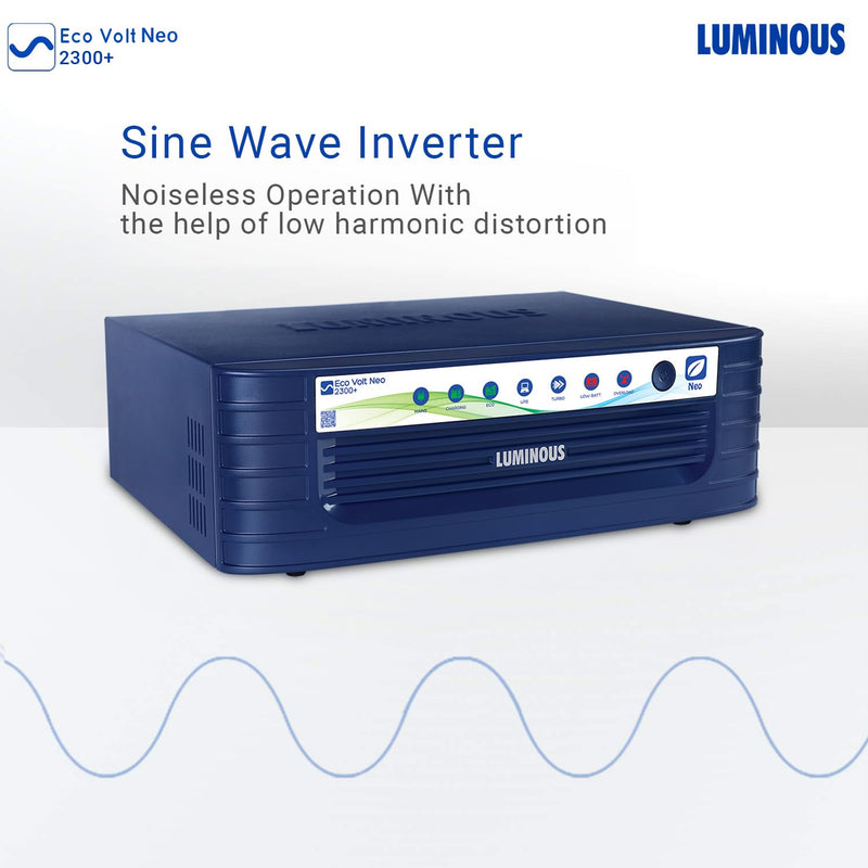 Luminous Inverter Eco Volt Neo 2300+ Sine Wave 2000VA/ 24V Inverter for Home, Office & Shops