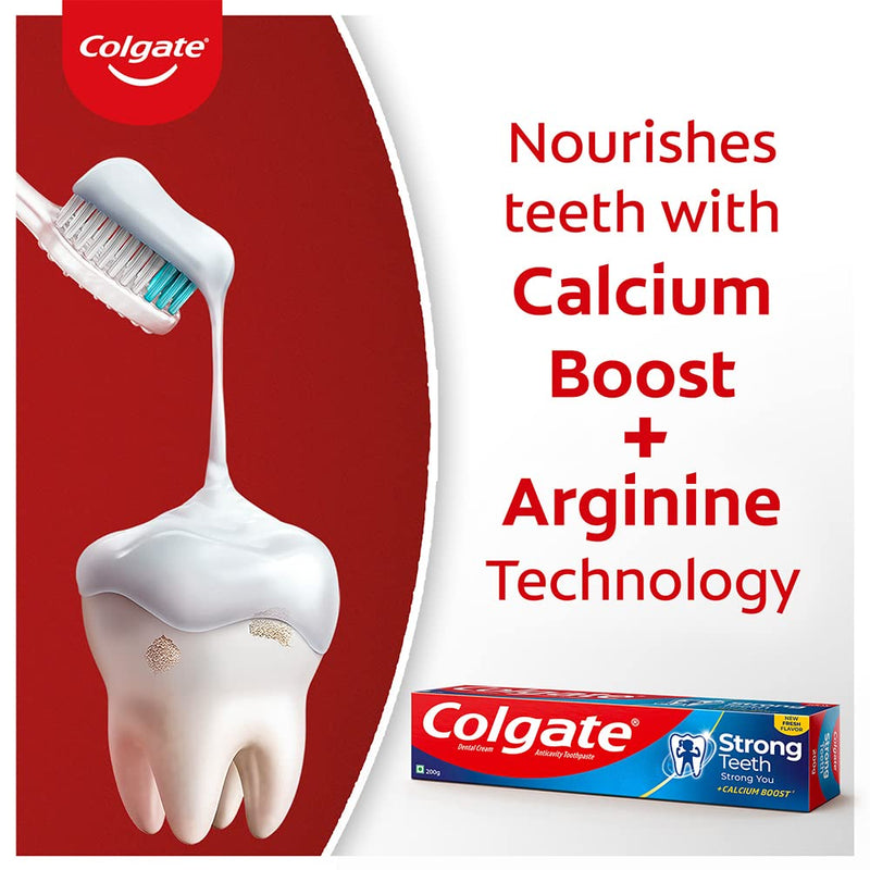 Colgate Strong Teeth 150g Cavity Protection Toothpaste, Colgate Toothpaste with Calcium Boost, India's No.1 Toothpaste