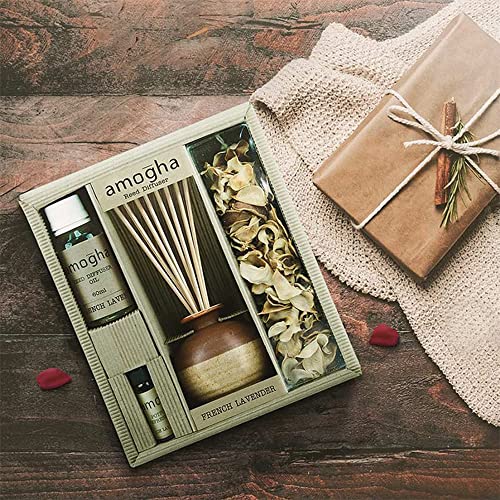 IRIS Stoneware Reed Diffuser Fragrance Gift Set -French Lavender (Infg0314Fl)