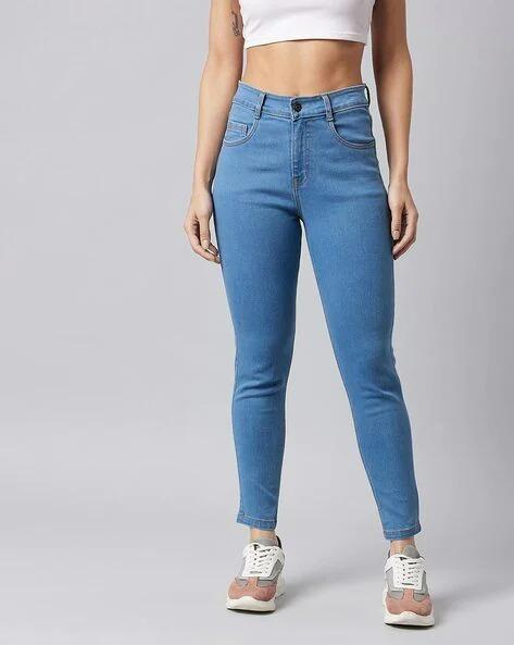 Women's Denim Solid Regular Fit Jeans