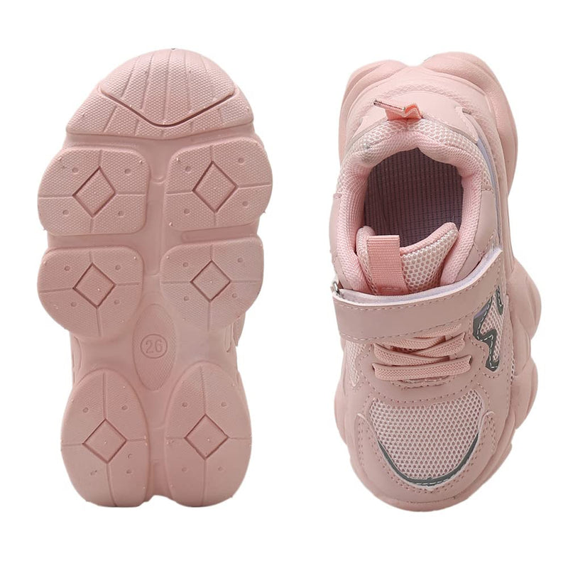 Hopscotch Girls Mesh Solid Athletic Shoes in Pink Color, UK:12.5 (FAQ-4317204)