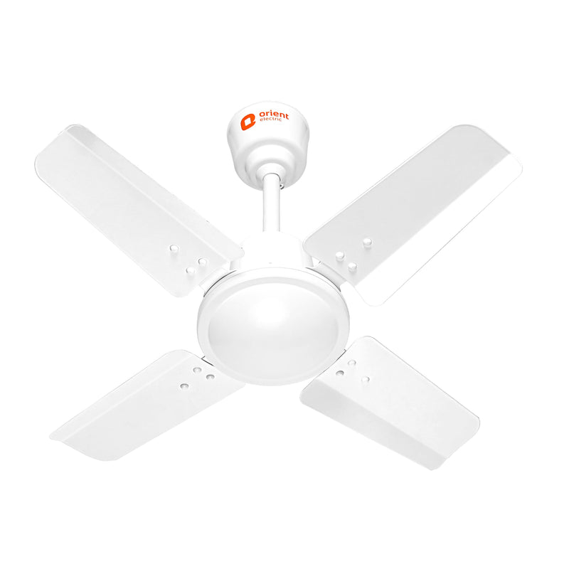 Orient Electric 600 MM New Air Plus | 4 Blade Small Ceiling Fan for Kitchen | 100% Copper Motor | Aluminium blades | 24 Inch Fan | 2 Years Warranty | White