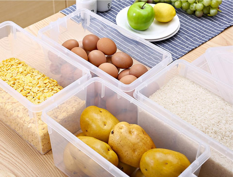 Wincy Fridge Storage Boxes Food Grade Containers Plastic Storage Box with Lid and Handle - 5L Air tight (2)