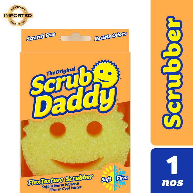 Cif The Original Scrub Daddy Cleaning Scrubber, Scratch-Free Multipurpose Dish Washing & Home Cleaning Pad, Scrubbing Pad with FlexTexture & Odor-Resistant for Kitchen, House & Outside