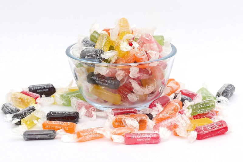 FreshoCartz Colorful Mixed Fruits Flavour Jelly Candy | Jelly Beans | Jelly Toffee | Sweet Jelly (900gm)