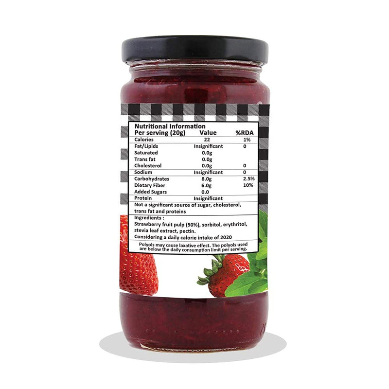 VIStevia Sugar Free Strawberry Jam/Orange Jam - Pack of 2 (400g x 2) | Diabetic and Keto friemndly | Sweetened with erythritol and stevia | Contains More Than 60% Fruit | No added colour or flavour | tastes delicious