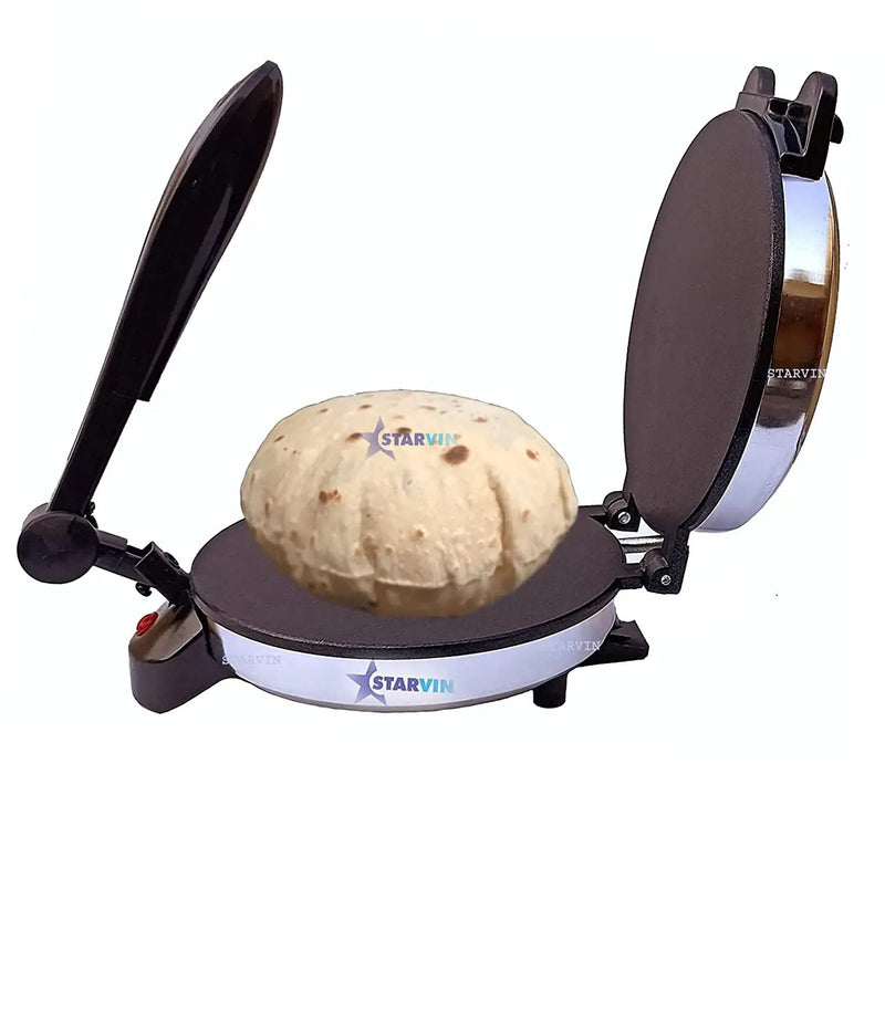 STARVIN Roti Maker Electric Automatic | chapati Maker Electric Automatic | Roti Maker Non Stick PTEE Coating Roti/khakhra/Paratha Maker - Stainless Steel BodyLK87