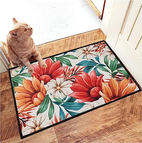 Roseate Printed Door Mat (35x50 cm) Anti Slip Latex Backing Floor Mats for Home/Kitchen/Office Entrance (Design - 03) Pack of 1