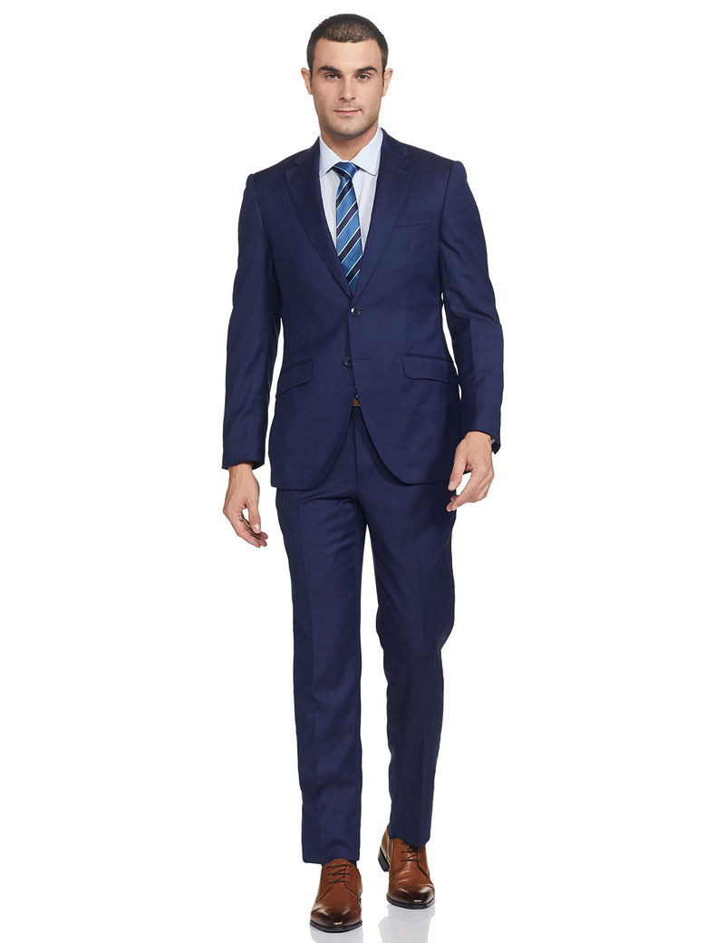 RAYMOND Wool Men's Full Sleeve Contemporary FIT Medium Blue Formal Suit (RPDX00290-B5 100)