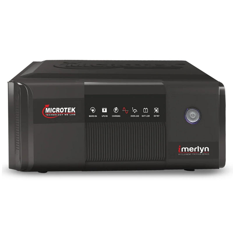 Microtek iMerlyn 850 Pure Sine Wave 700VA/12V Inverter, Support 1 Battery With 2 Year Warranty for Home, Office & Shops