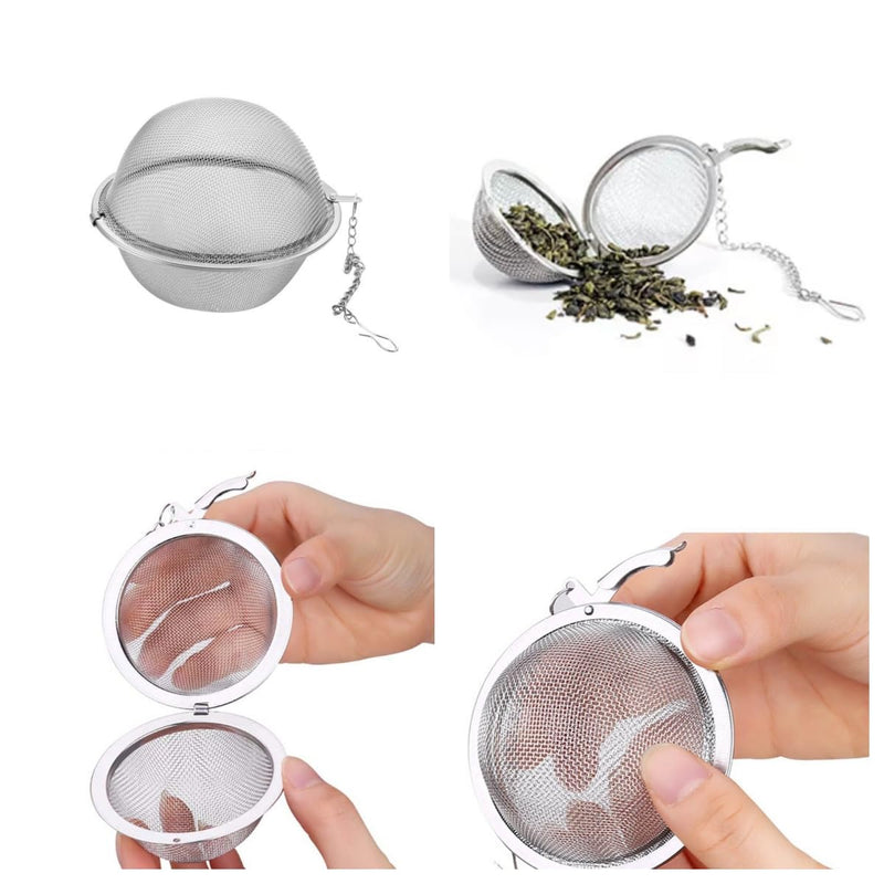 Tea Strainer Stainless Steel Tea Infuser Ball Strainer Tea Diffuser Green Tea Infuser（2PCS,Small）