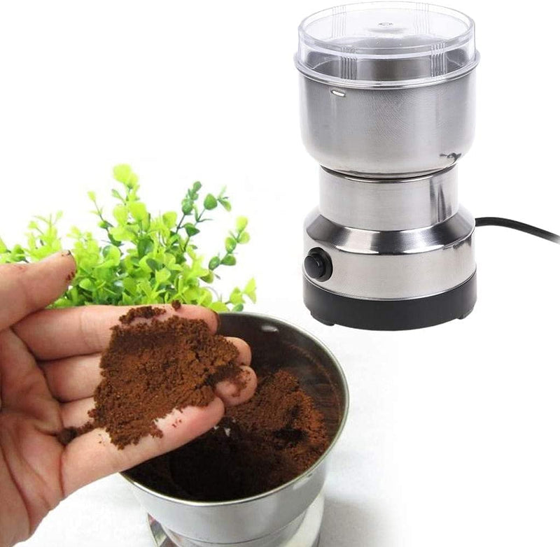 Coffee Grinder Multi-Functional Electric Stainless Steel Herbs Spices Nuts Grain Grinder, Portable Coffee Bean Seasonings Spices Mill Powder Machine Grinder for Home and Office