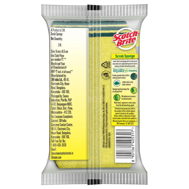 Scotch Brite Scrub Sponge 3N-Pack of 3