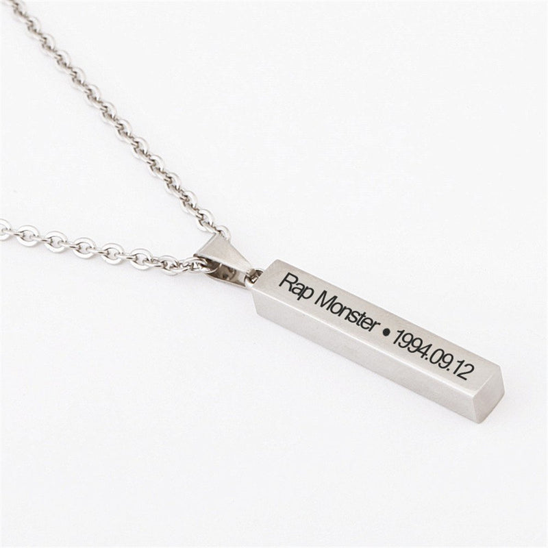 New KPOP Bangtan Boys BTS JUNGKOOK V JHOPE JIN JIMIN SUGA RAP MONSTER steel NECKLACE 16091004