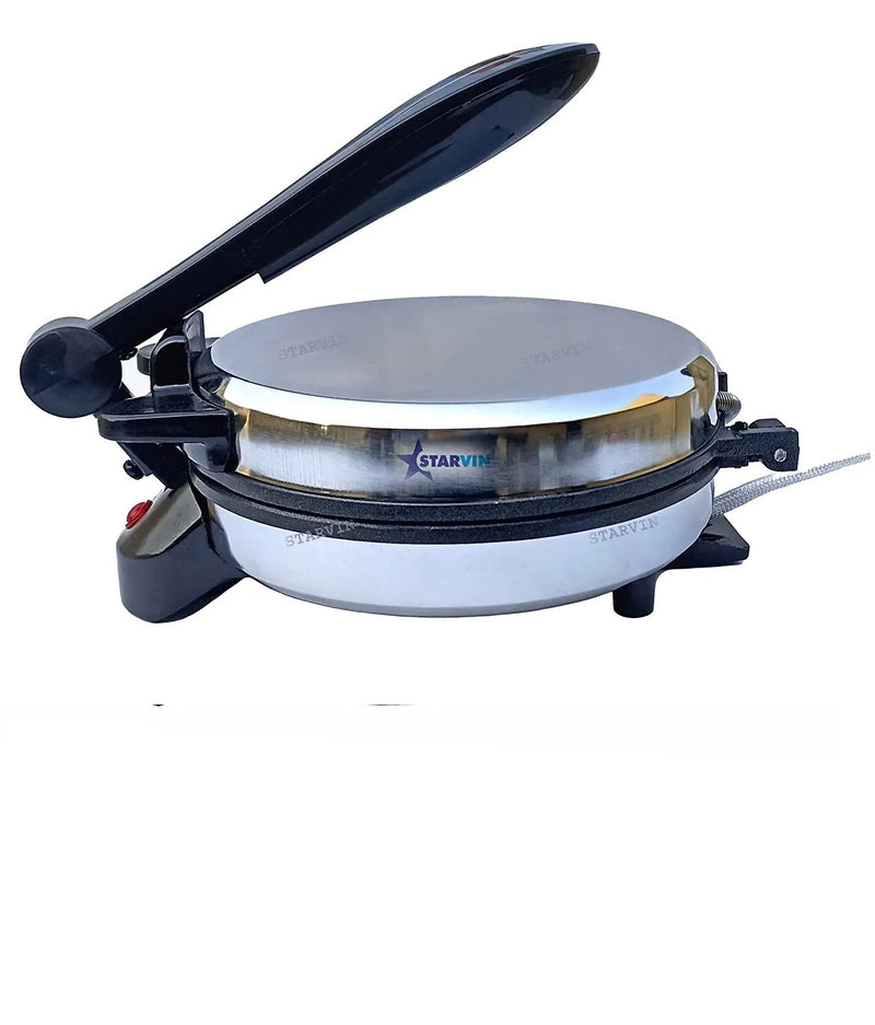 STARVIN Roti Maker Electric Automatic | chapati Maker Electric Automatic | Roti Maker Non Stick PTEE Coating Roti/khakhra/Paratha Maker - Stainless Steel BodyLK87