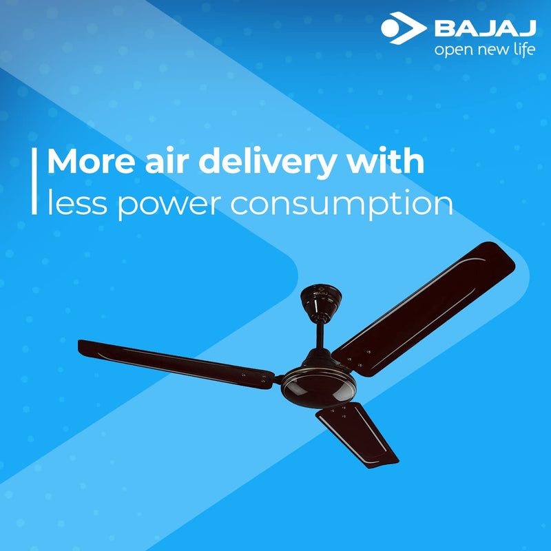 Bajaj Frore 1200 mm (48") Star Rated Ceiling Fans for Home |BEE Star Rated Energy Efficient Ceiling Fan |Rust Free Coating for Long Life |High Air Delivery |2-Yr Warranty Brown