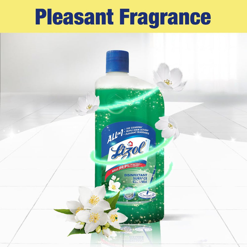 Lizol Disinfectant Floor Cleaner Jasmine, 975 ml