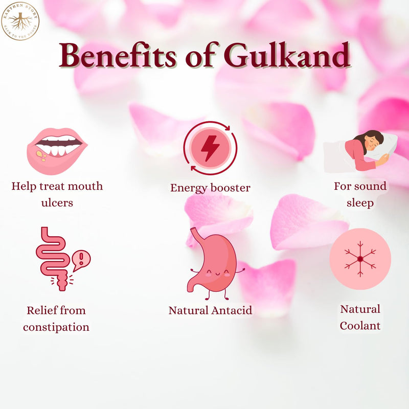 Earthen Story Organic Sun Cooked Gulkand 200gm | 50% Damask Rose and 50% Dhaga Mishri | 100% Natural Rose Petal Jam | Ayurvedic coolant | Good for gut health | No artificial chemicals or preservatives