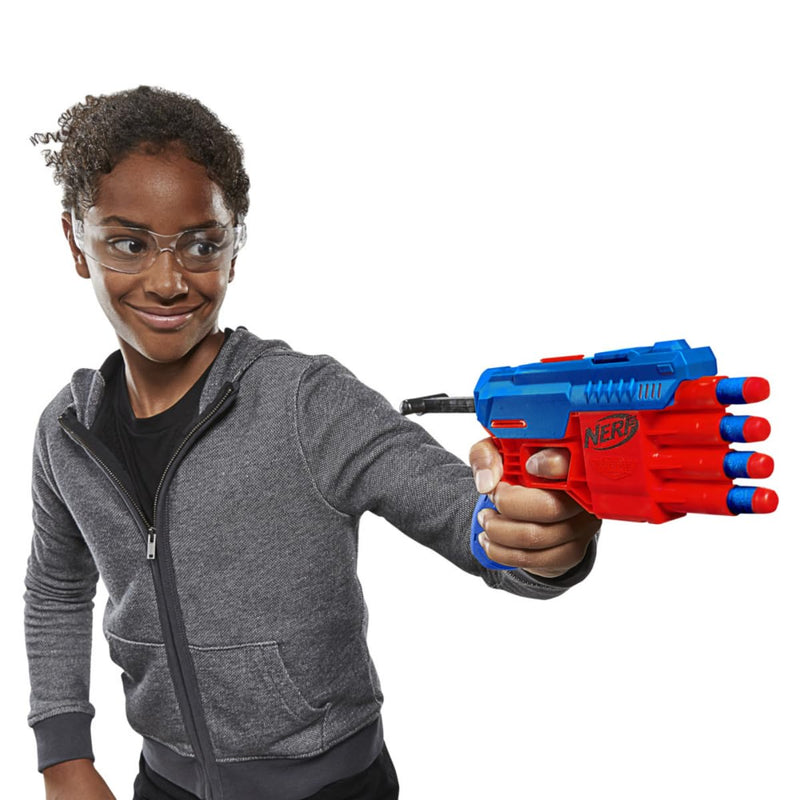 Nerf Alpha Strike Fang QS-4 Toy Blaster, Fire 4 Darts in a Row, 10 Nerf Darts, Christmas Gift Toys for Kids Teens and Adults, Christmas Toy for Boys, Birthday Gift Toy for Kids Ages 8+,Best Xmas Gift