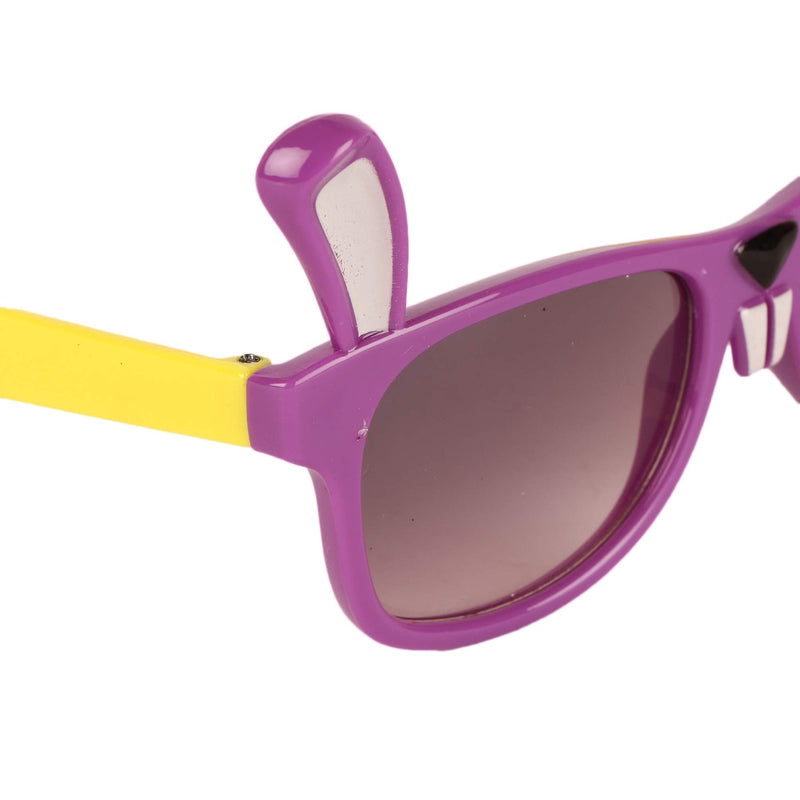 Amour Purple & Off White Full-Framed Unisex Rectangular Sunglasses with Purple Gradient Lens (3+ Years)