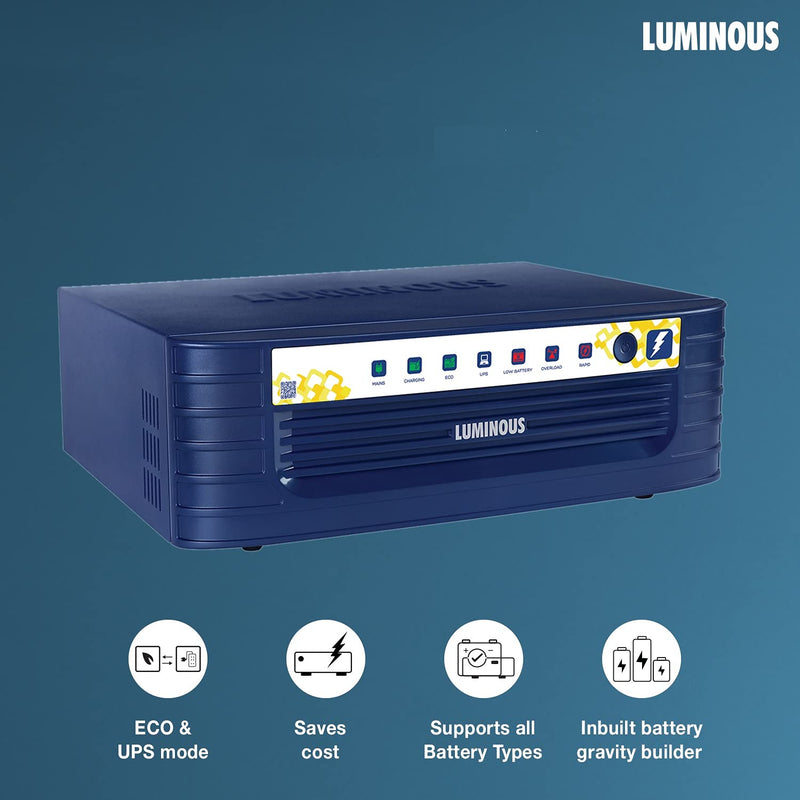 Luminous Hercules 1500 Pure Sine Wave 1400VA/12V Inverter for Home, Office & Shops