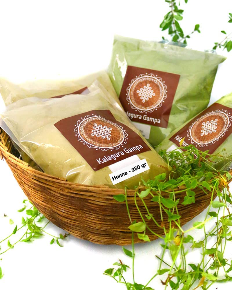 Kalagura Gampa Henna Leaves Powder, Indigo Leaves powder Combo(250gm+250gm)